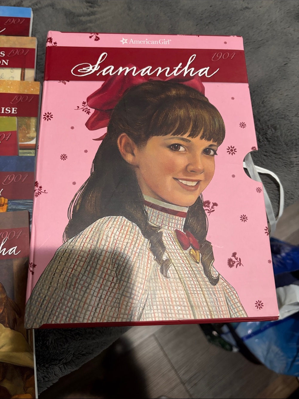 American Girl Samantha Pink and Red Illustrated Book Box